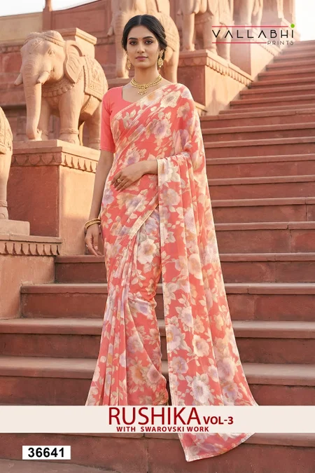 Rushika Vol 3 By Vallabhi Printed Weightless Daily Wear Saree Wholesale Online
